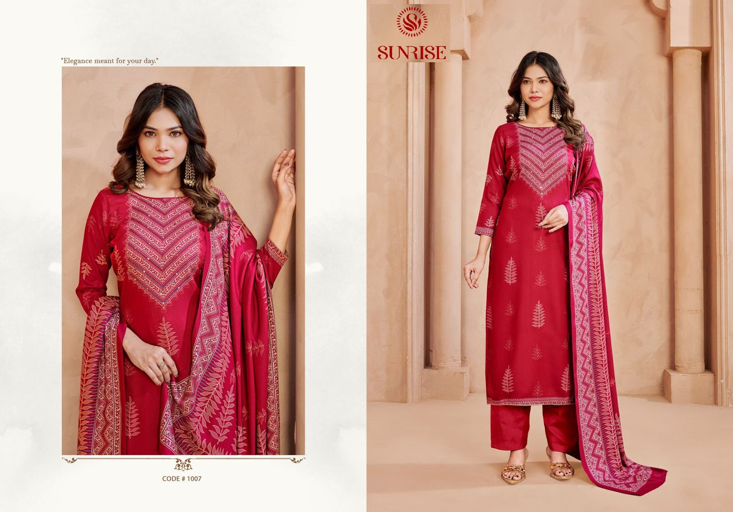Silsila Sunrise Viscose Pashmina Suits Supplier India