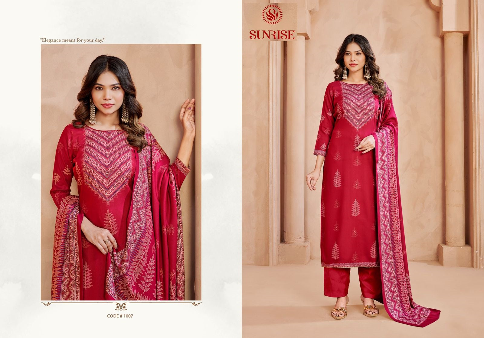Silsila Sunrise Viscose Pashmina Suits Supplier India