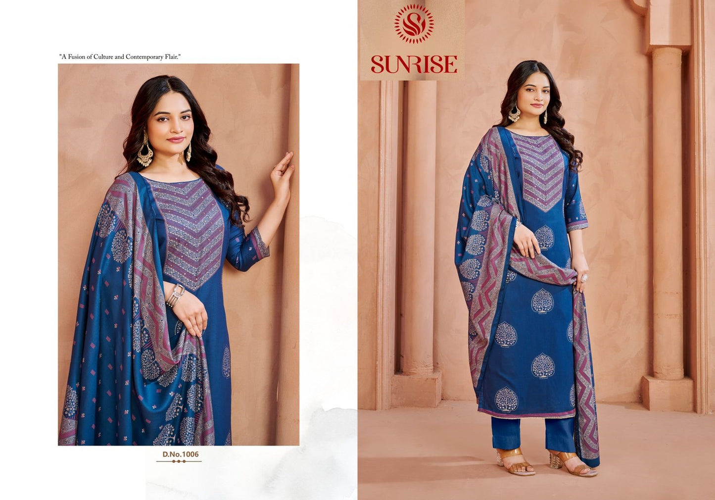 Silsila Sunrise Viscose Pashmina Suits Supplier India