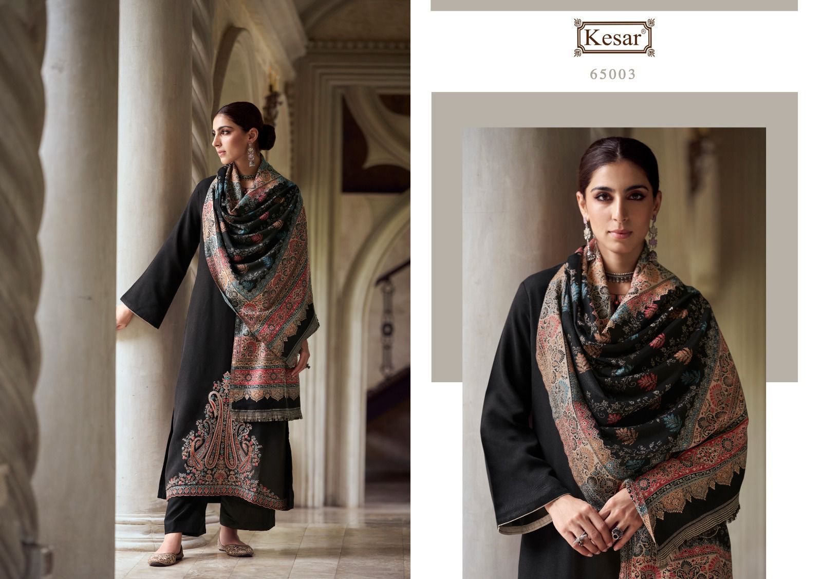 Silsiley Kesar Twill Pashmina Suits Wholesale Rate