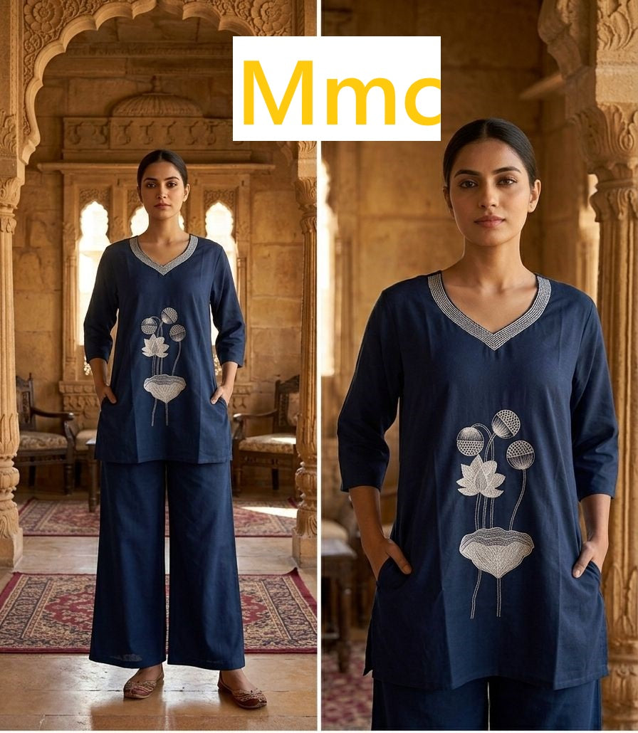 Silver Flower Mmc Vatican Co Ord Set Supplier Gujarat