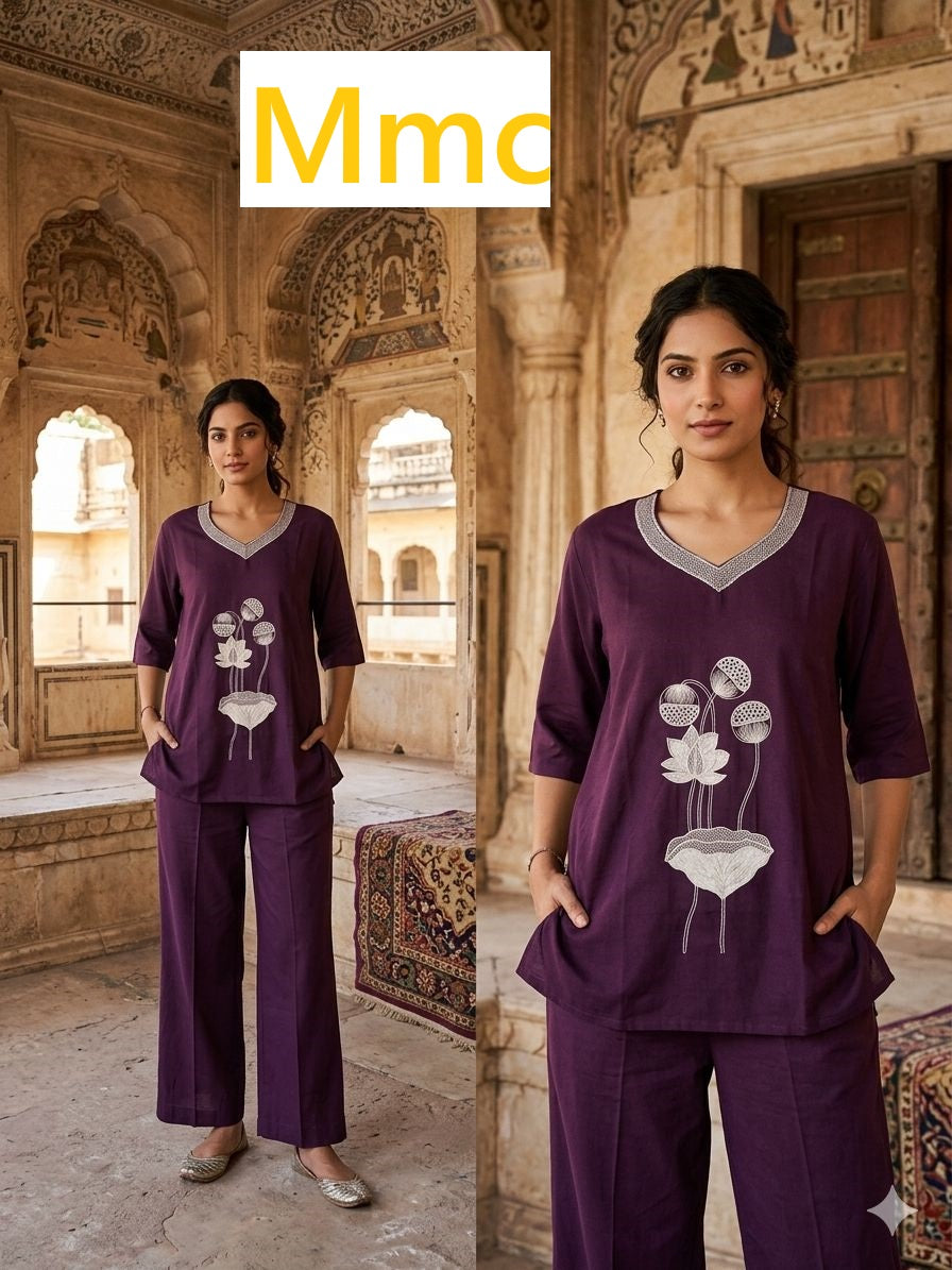 Silver Flower Mmc Vatican Co Ord Set Supplier Gujarat