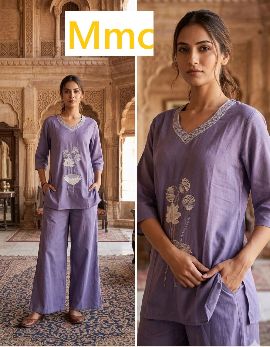 Silver Flower Mmc Vatican Co Ord Set Supplier Gujarat