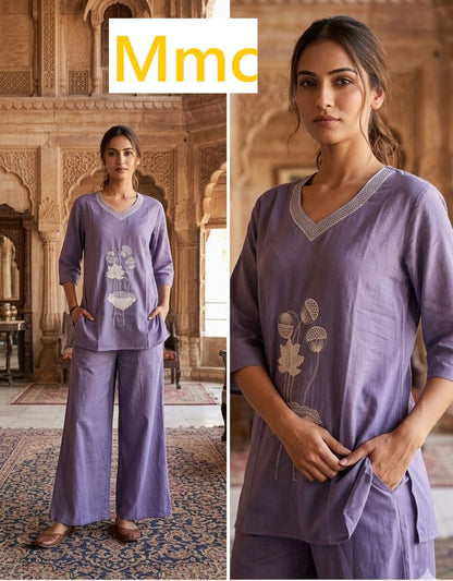 Silver Flower Mmc Vatican Co Ord Set Supplier Gujarat
