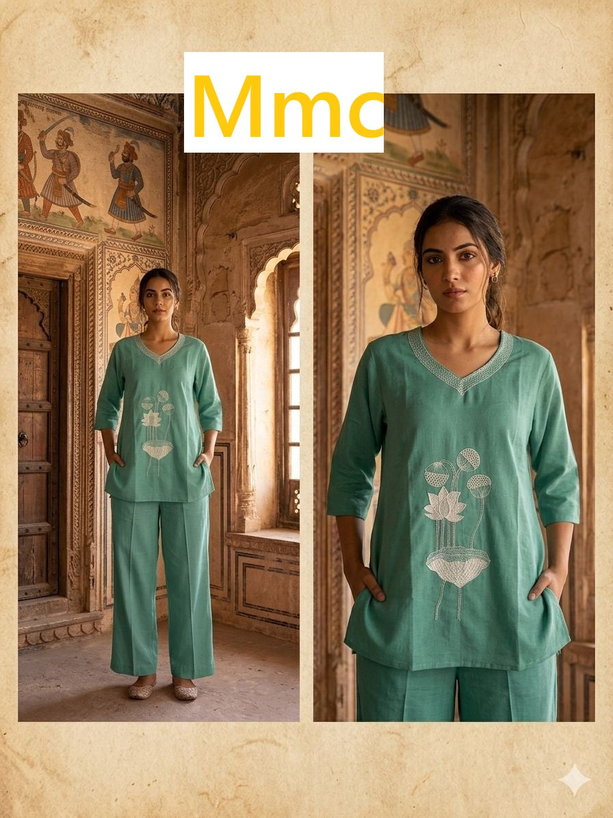Silver Flower Mmc Vatican Co Ord Set Supplier Gujarat