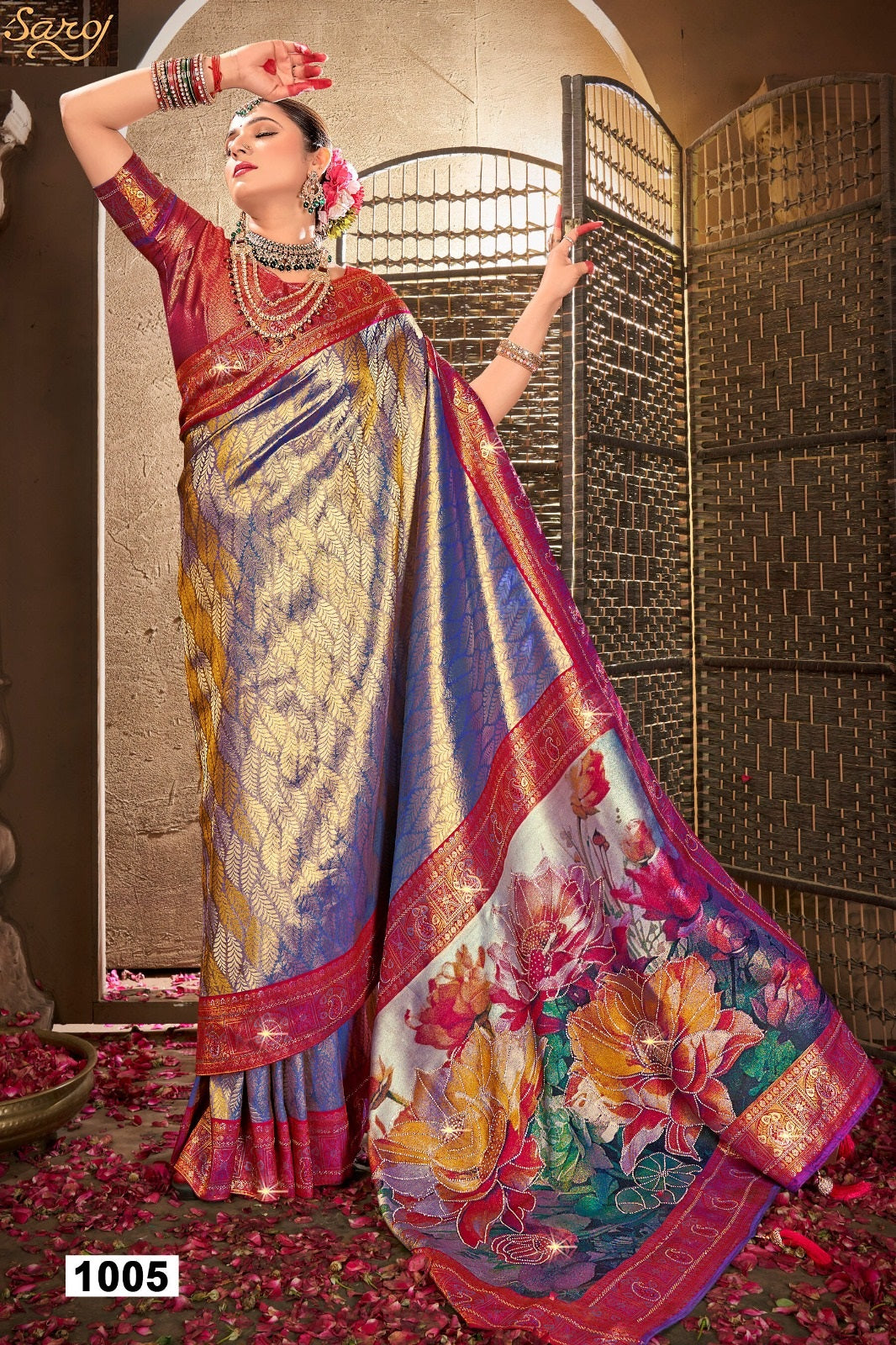 Silver Jubilee Vol 1 Saroj Silk Sarees Wholesaler Ahmedabad