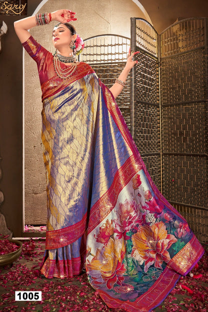Silver Jubilee Vol 1 Saroj Silk Sarees Wholesaler Ahmedabad