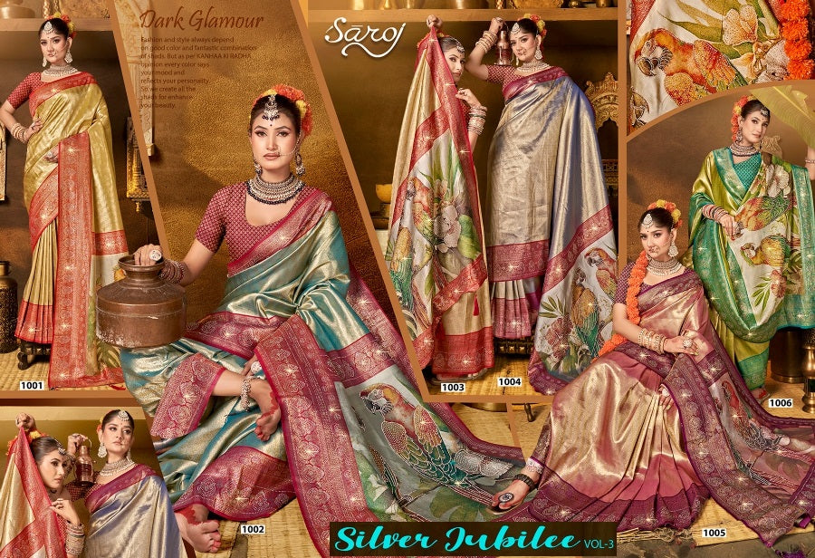 Silver Jubilee Vol 3 Saroj Silk Sarees Manufacturer India