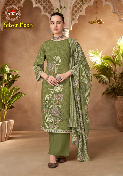 Silver Moon Harshit Fashion Viscose Reyon Karachi Salwar Suits Wholesale Price