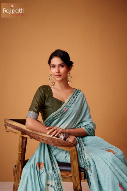 Silver Pearls Rajpath Silk Sarees Wholesaler Ahmedabad