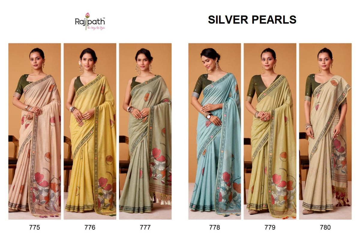 Silver Pearls Rajpath Silk Sarees Wholesaler Ahmedabad