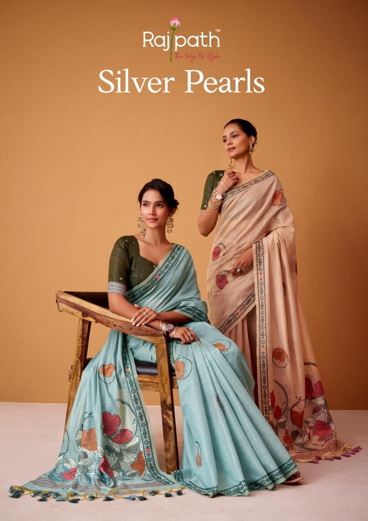 Silver Pearls Rajpath Silk Sarees Wholesaler Ahmedabad