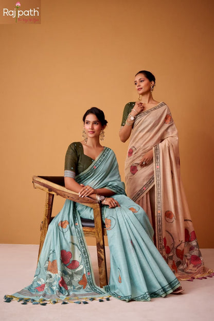 Silver Pearls Rajpath Silk Sarees Wholesaler Ahmedabad