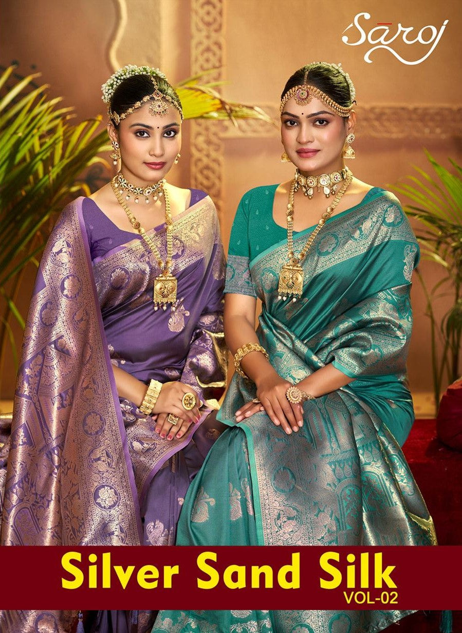 Silver Sand Silk Vol 2 Saroj Sarees Supplier India