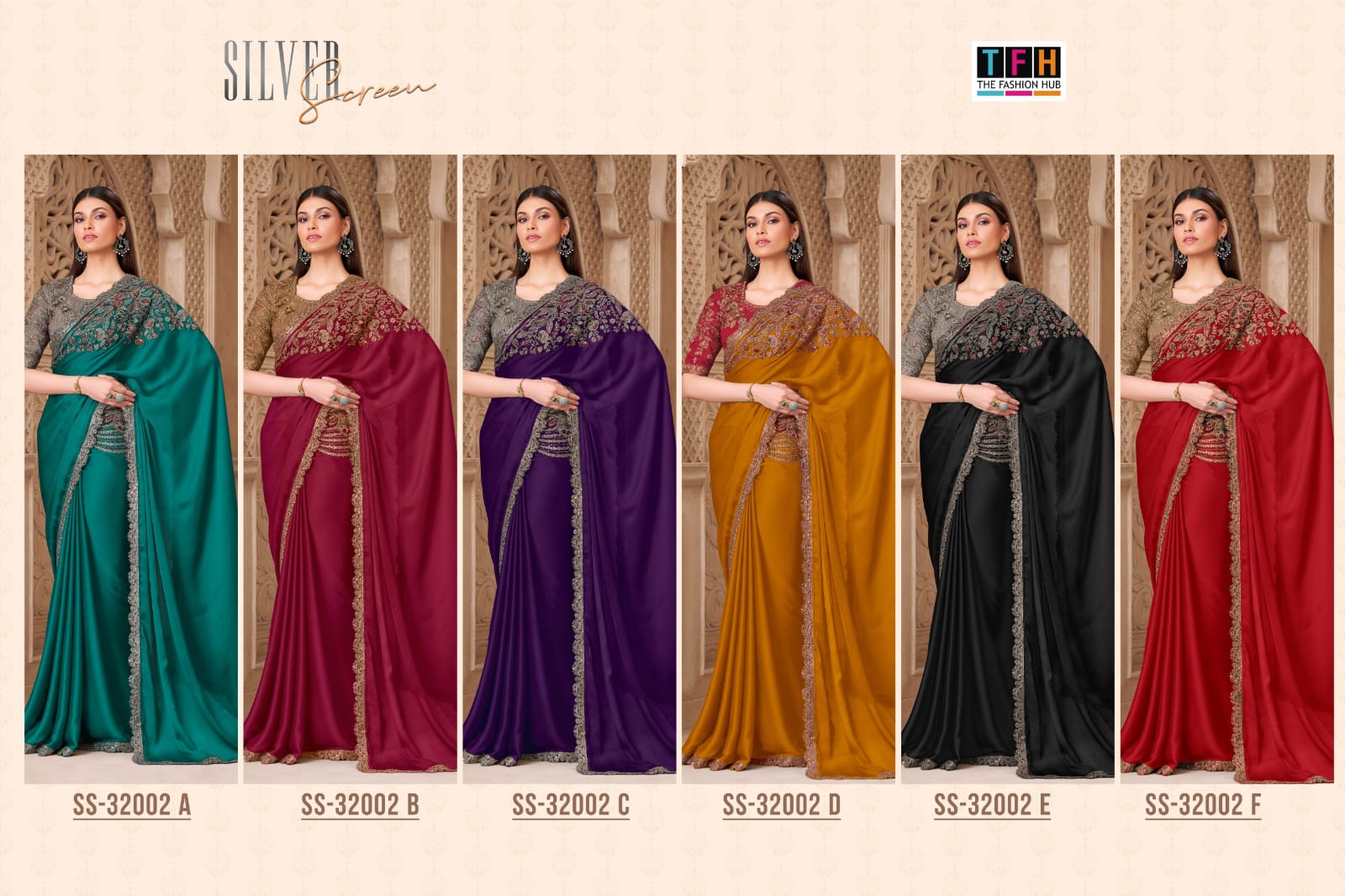 Silver Screen 32002 Hit Tfh Fiona Sarees Exporter India