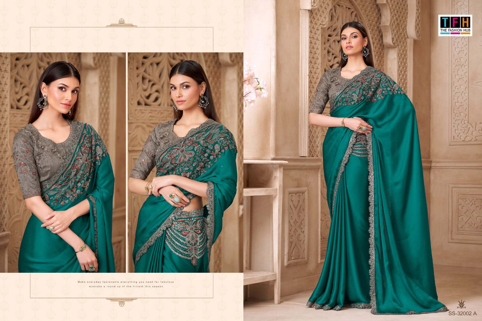 Silver Screen 32002 Hit Tfh Fiona Sarees Exporter India