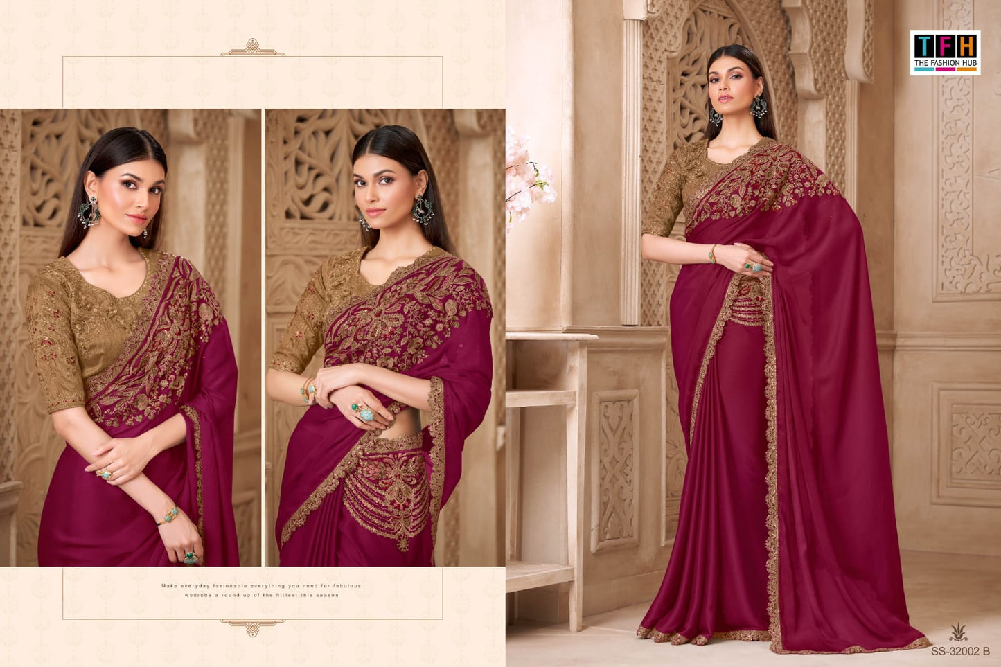Silver Screen 32002 Hit Tfh Fiona Sarees Exporter India