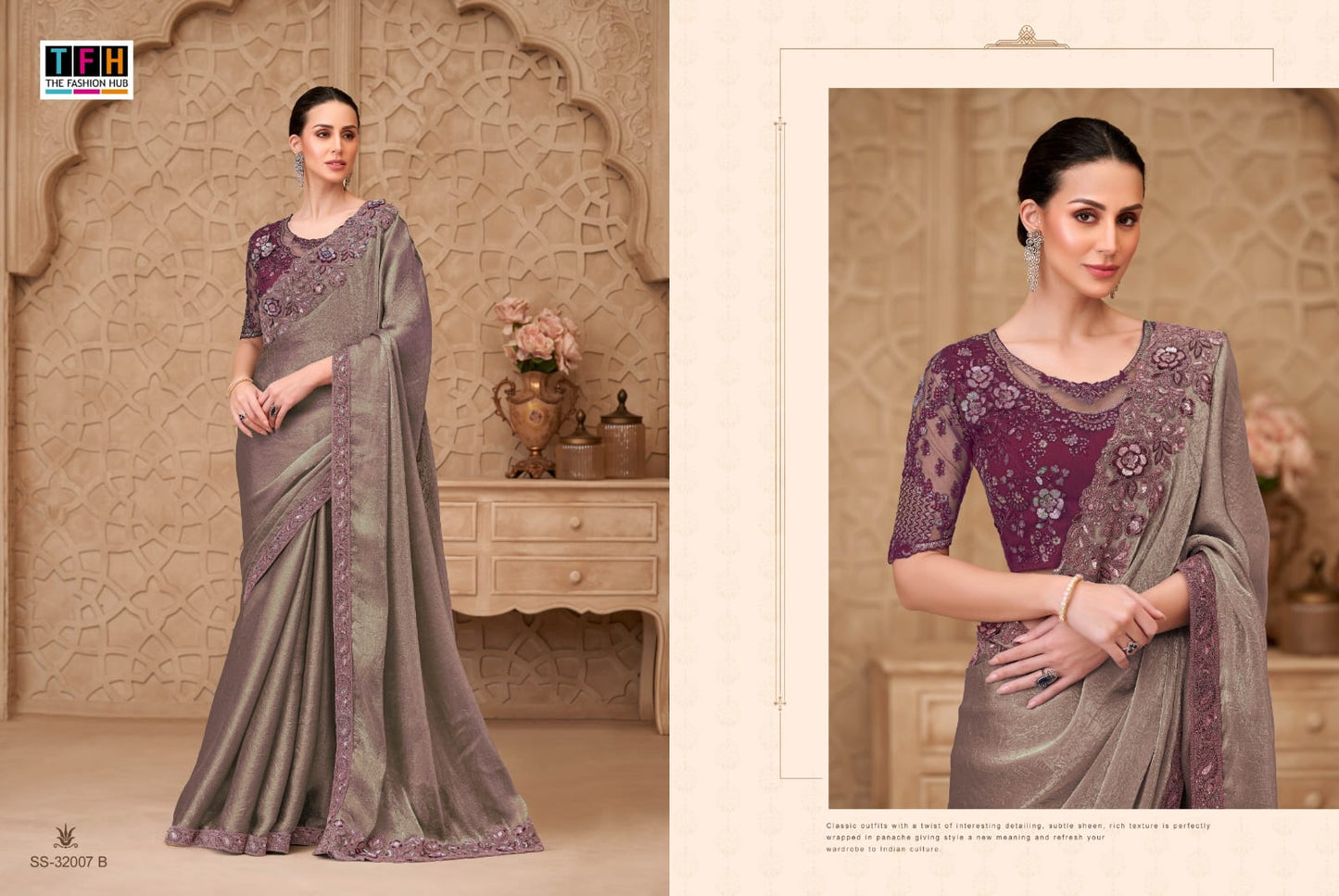 Silver Screen 32007 Hit Tfh Satin Sarees Supplier India