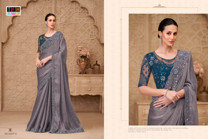 Silver Screen 32007 Hit Tfh Satin Sarees Supplier India