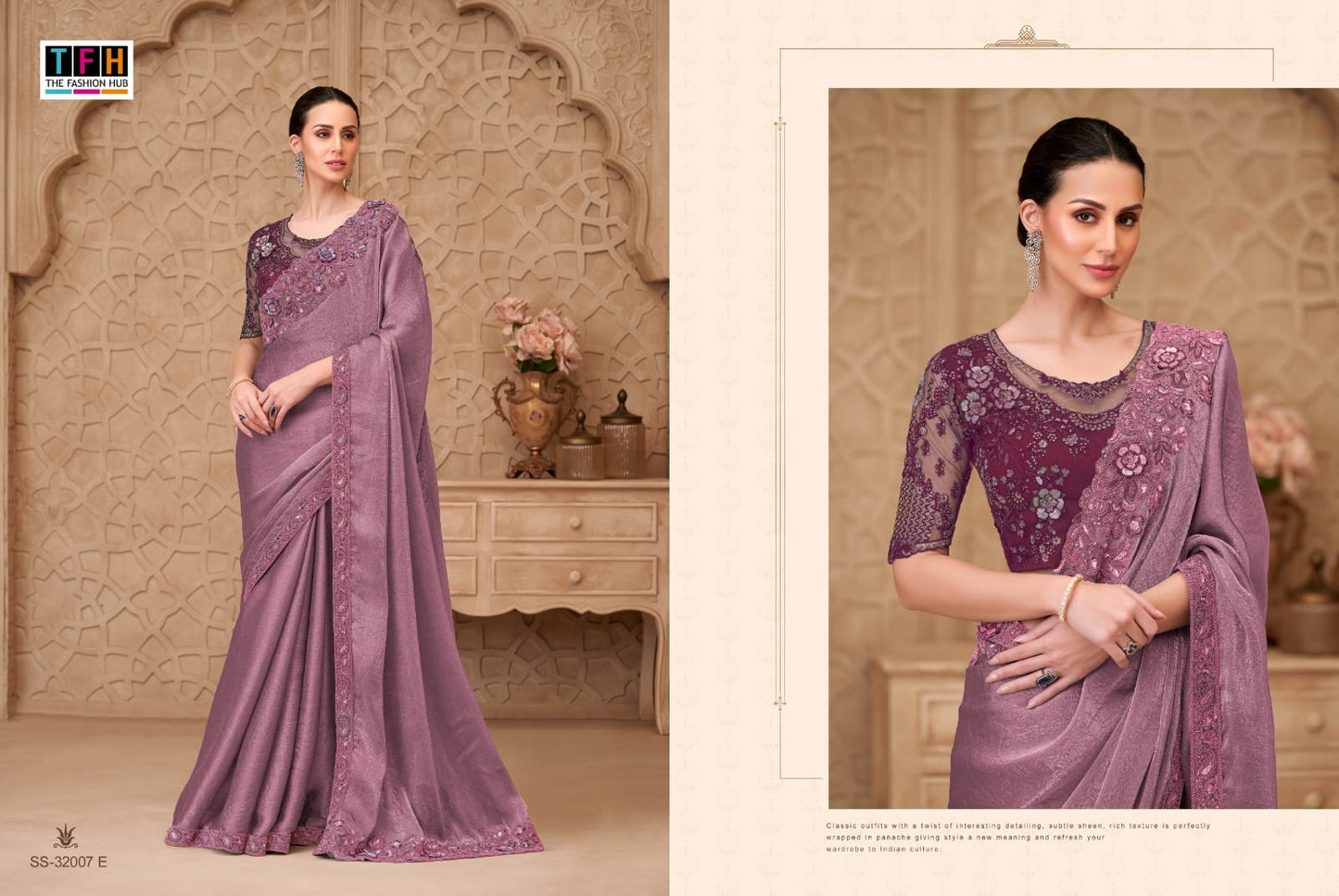 Silver Screen 32007 Hit Tfh Satin Sarees Supplier India