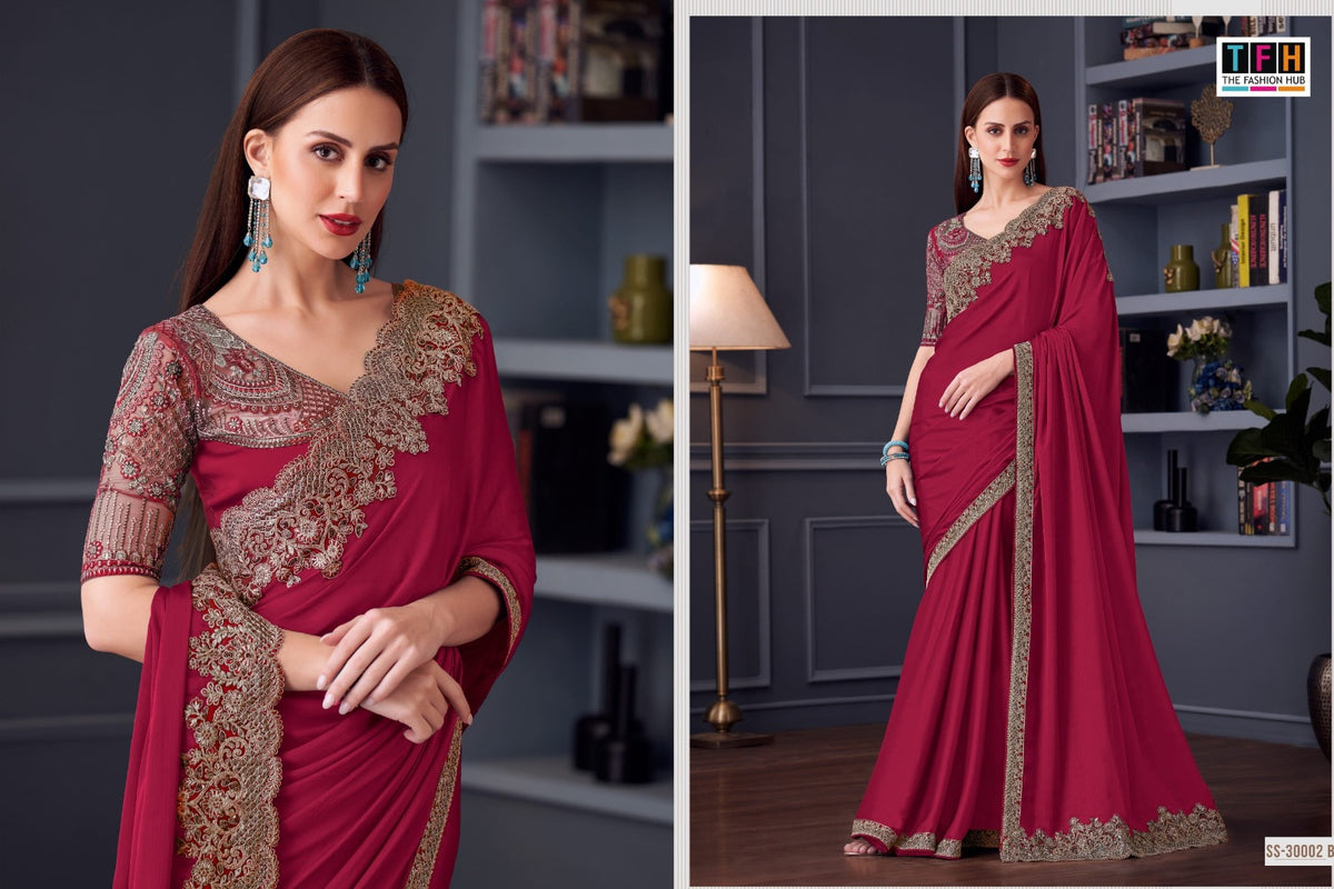 Silver Screen Hit 30002 Tfh Silk Sarees Supplier Ahmedabad