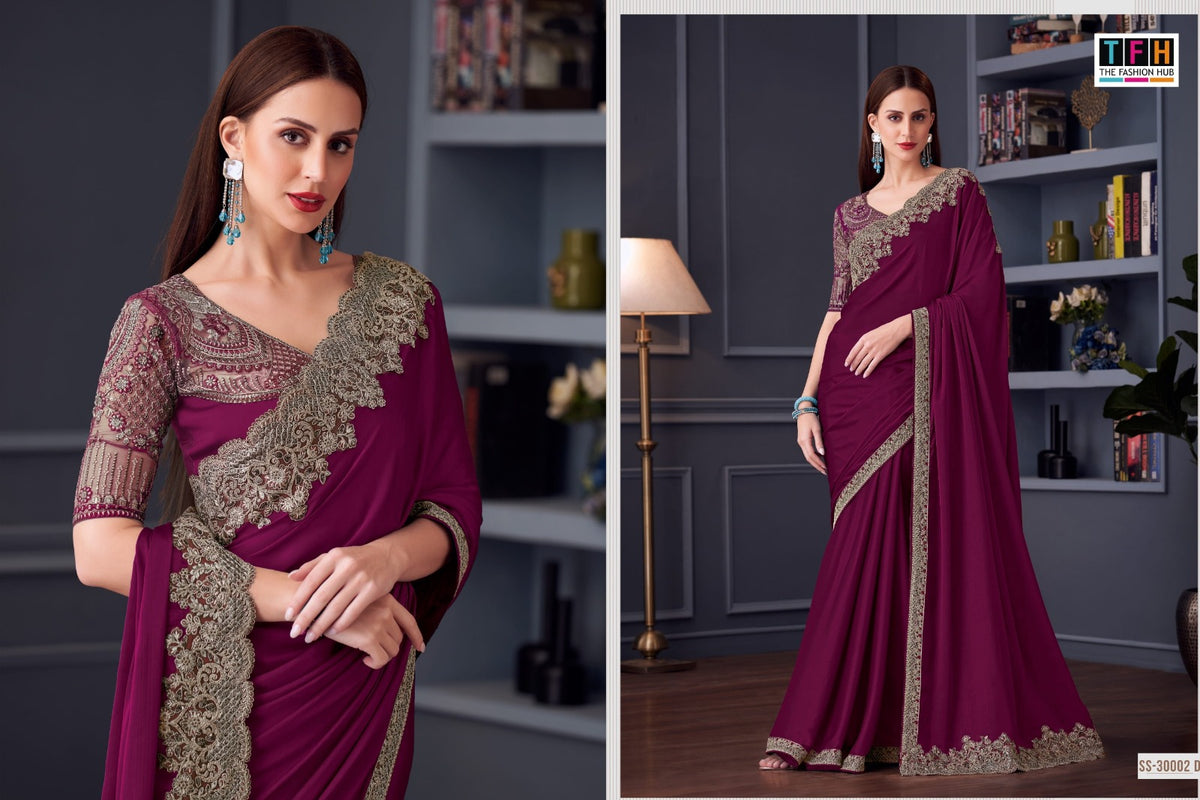 Silver Screen Hit 30002 Tfh Silk Sarees Supplier Ahmedabad