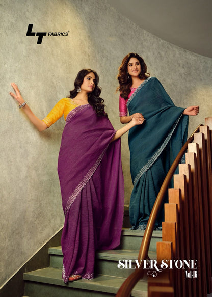 सिल्वर स्टोन वॉल्यूम 16 एलटी फैब्रिक्स कॉसमॉस साड़ी सप्लायर अहमदाबाद