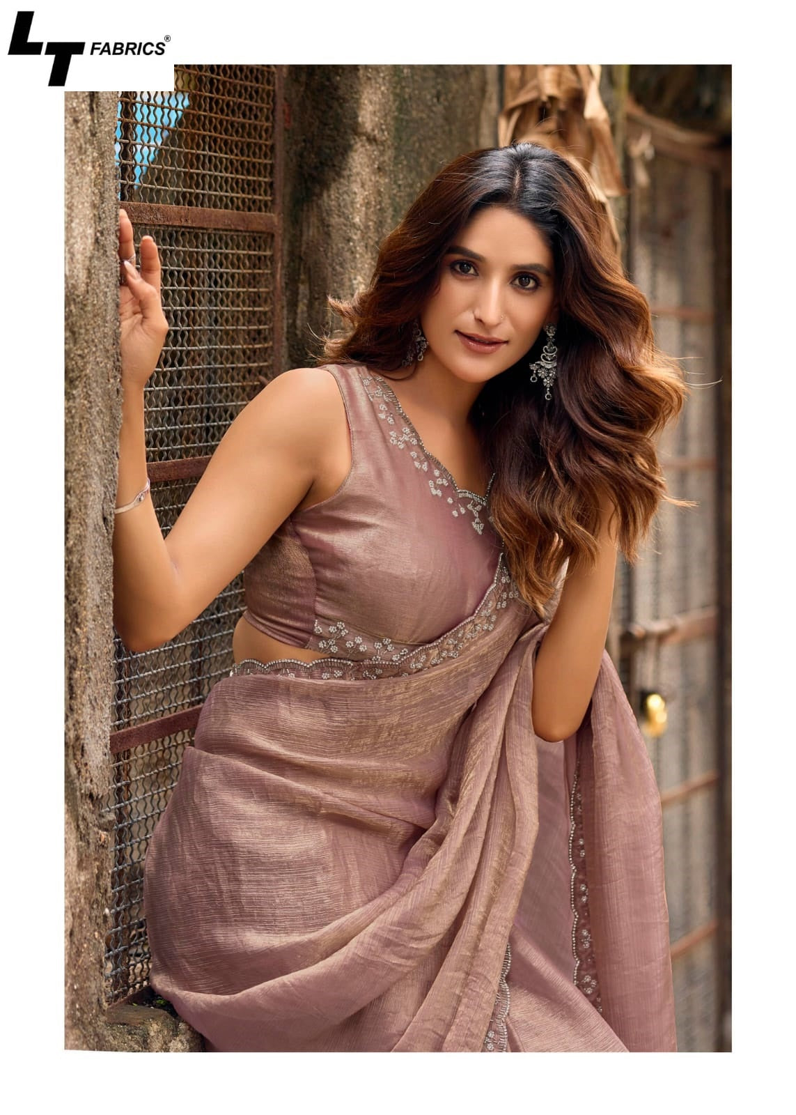 Silver Stone Vol 25 Lt Fabrics Nylon Satin Sarees Wholesale Price