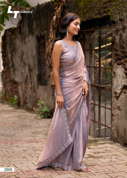 Silver Stone Vol 25 Lt Fabrics Nylon Satin Sarees Wholesale Price