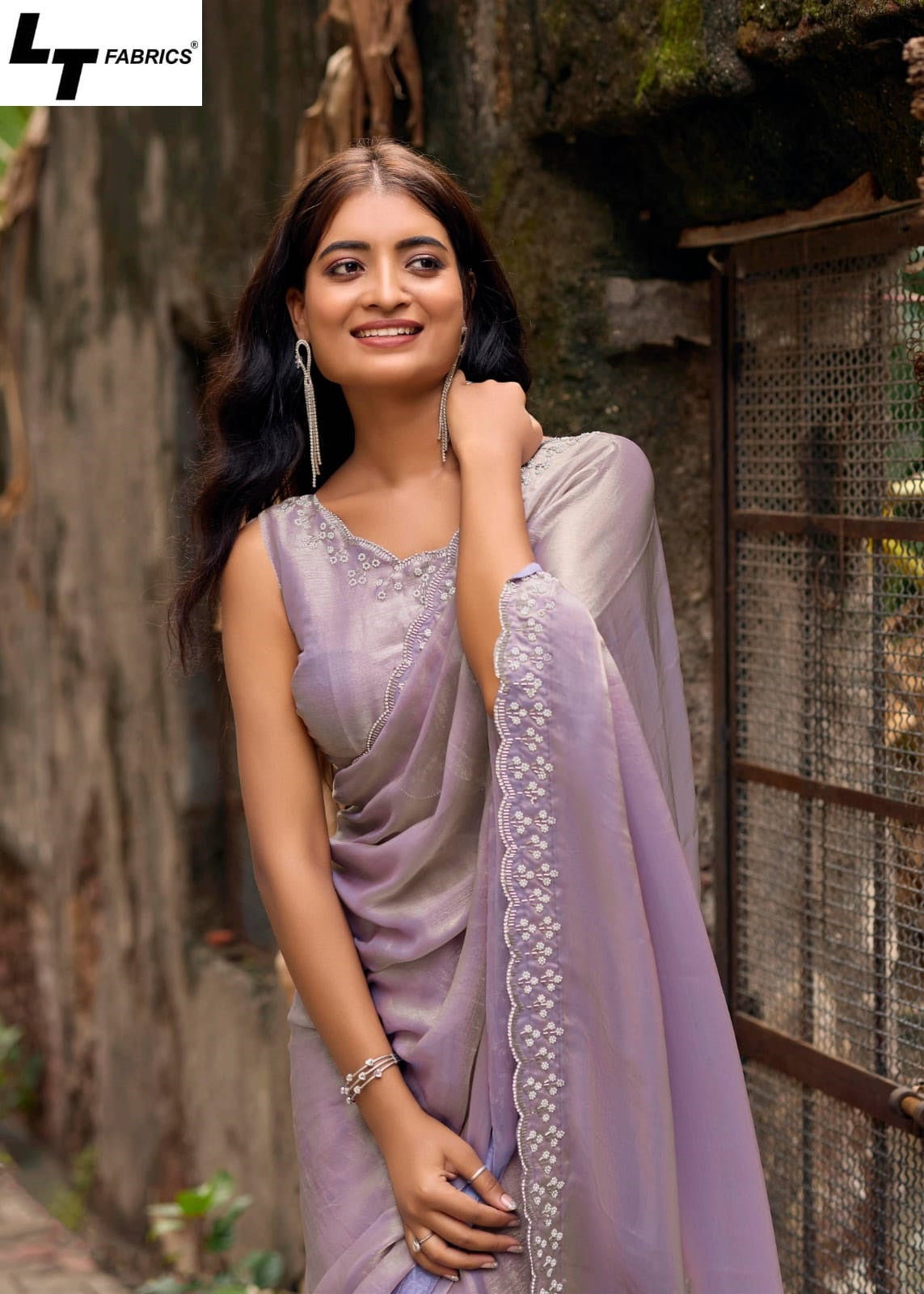 Silver Stone Vol 25 Lt Fabrics Nylon Satin Sarees Wholesale Price