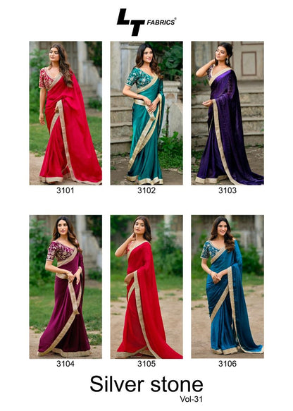 Silver Stone Vol 31 Lt Fabrics Silk Sarees Exporter Gujarat