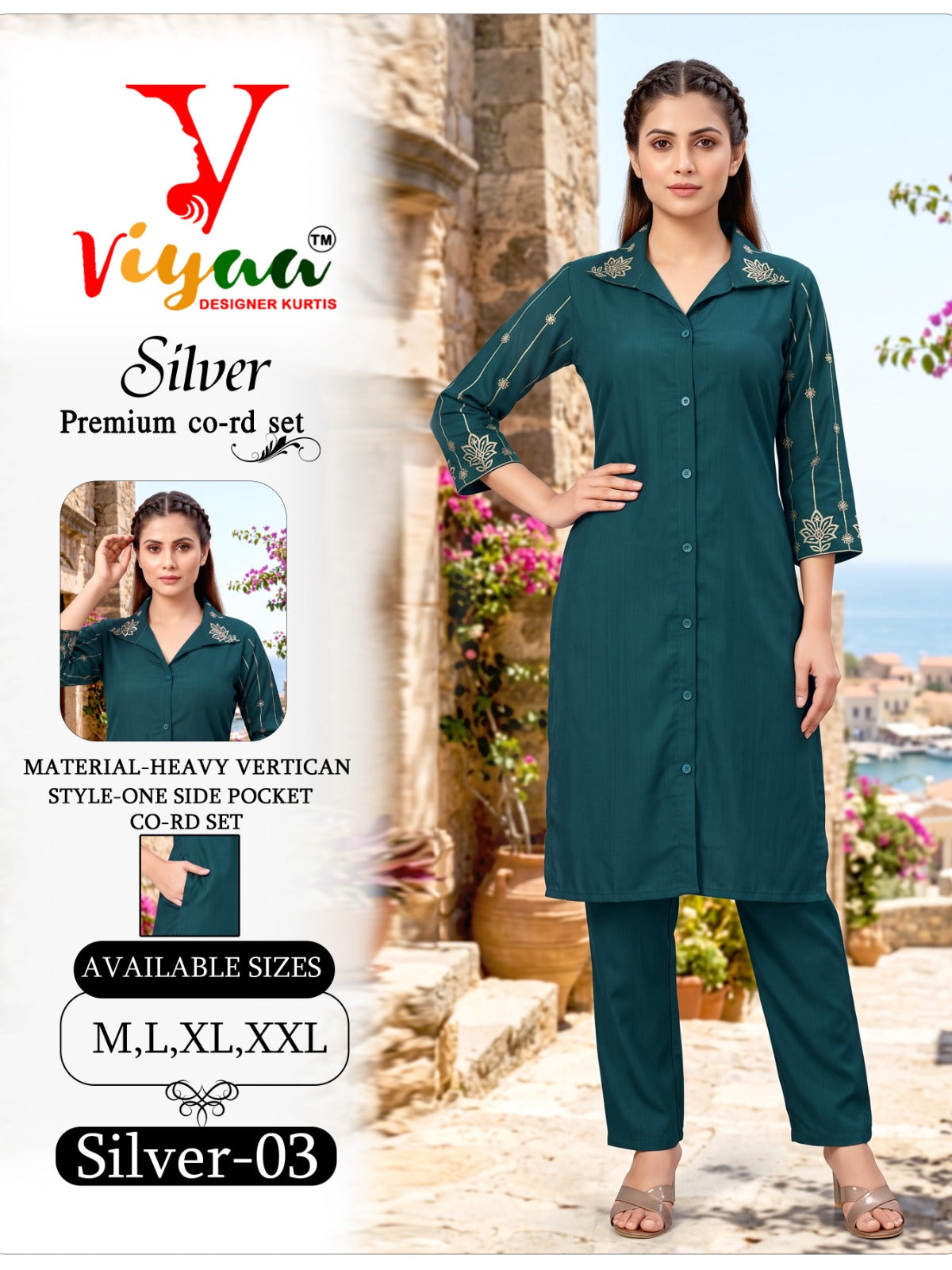 Silver Vol 2 Viyaa Vertican Co Ord Set Exporter Gujarat