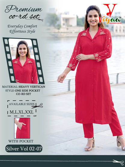 Silver Vol 2 Viyaa Vertican Co Ord Set Exporter Gujarat