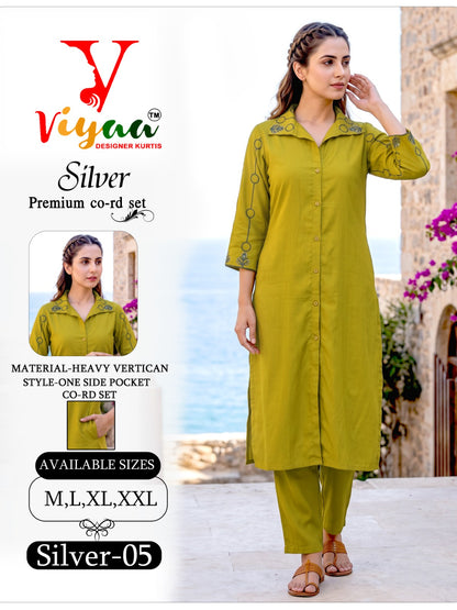 Silver Vol 2 Viyaa Vertican Co Ord Set Exporter Gujarat