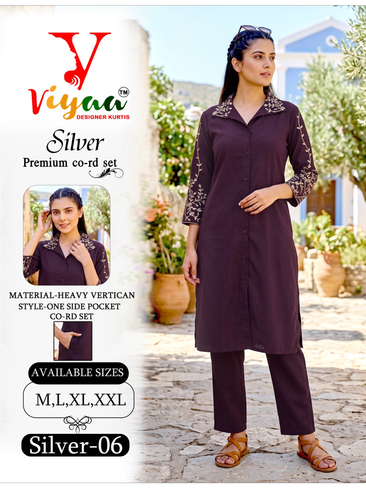 Silver Vol 2 Viyaa Vertican Co Ord Set Exporter Gujarat