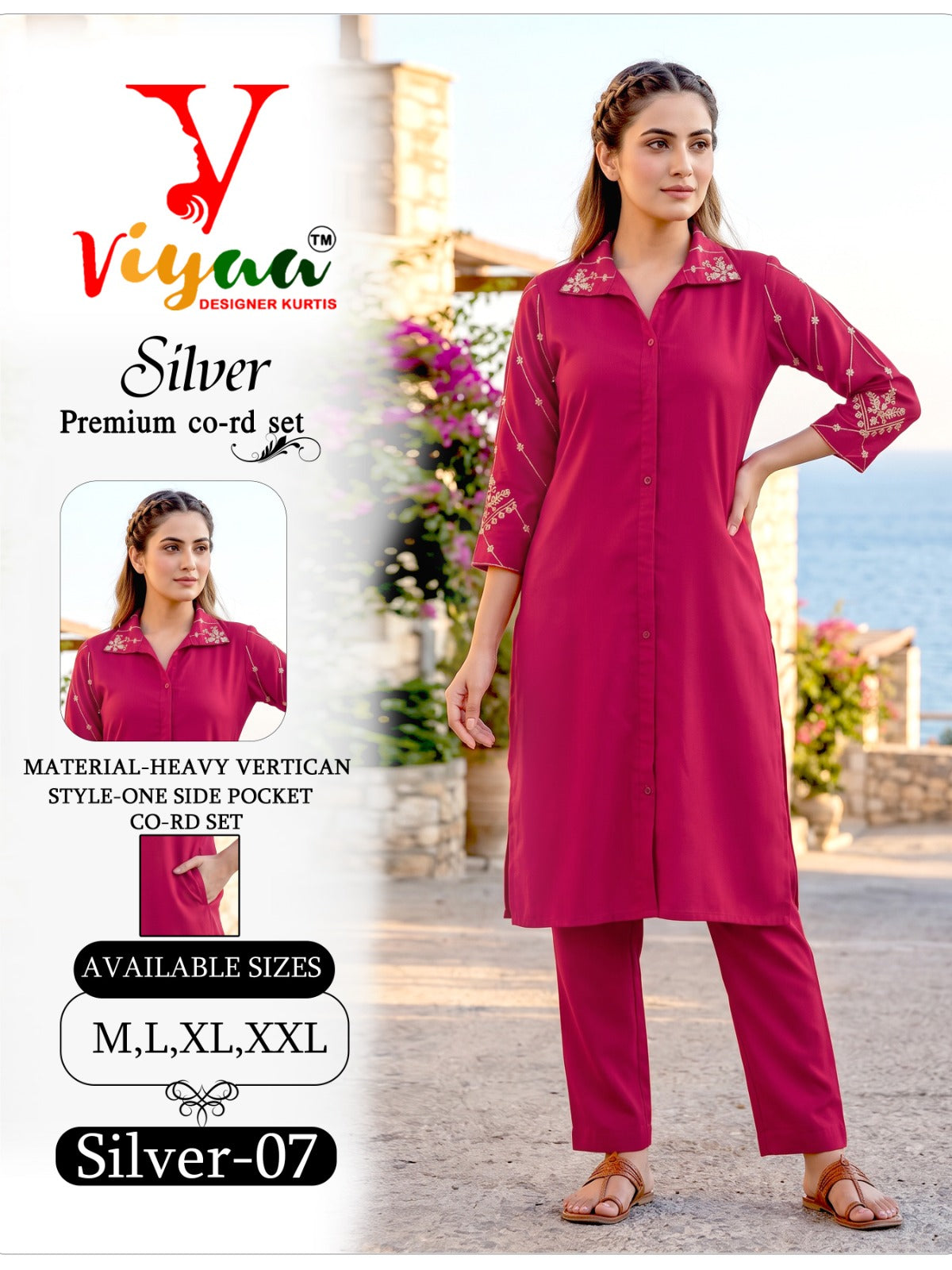 Silver Vol 2 Viyaa Vertican Co Ord Set Exporter Gujarat