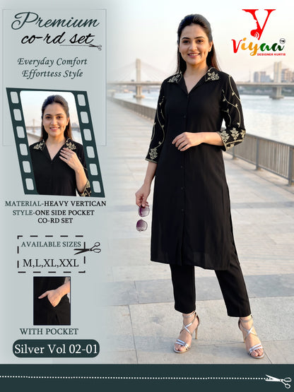 Silver Vol 2 Viyaa Vertican Co Ord Set Exporter Gujarat
