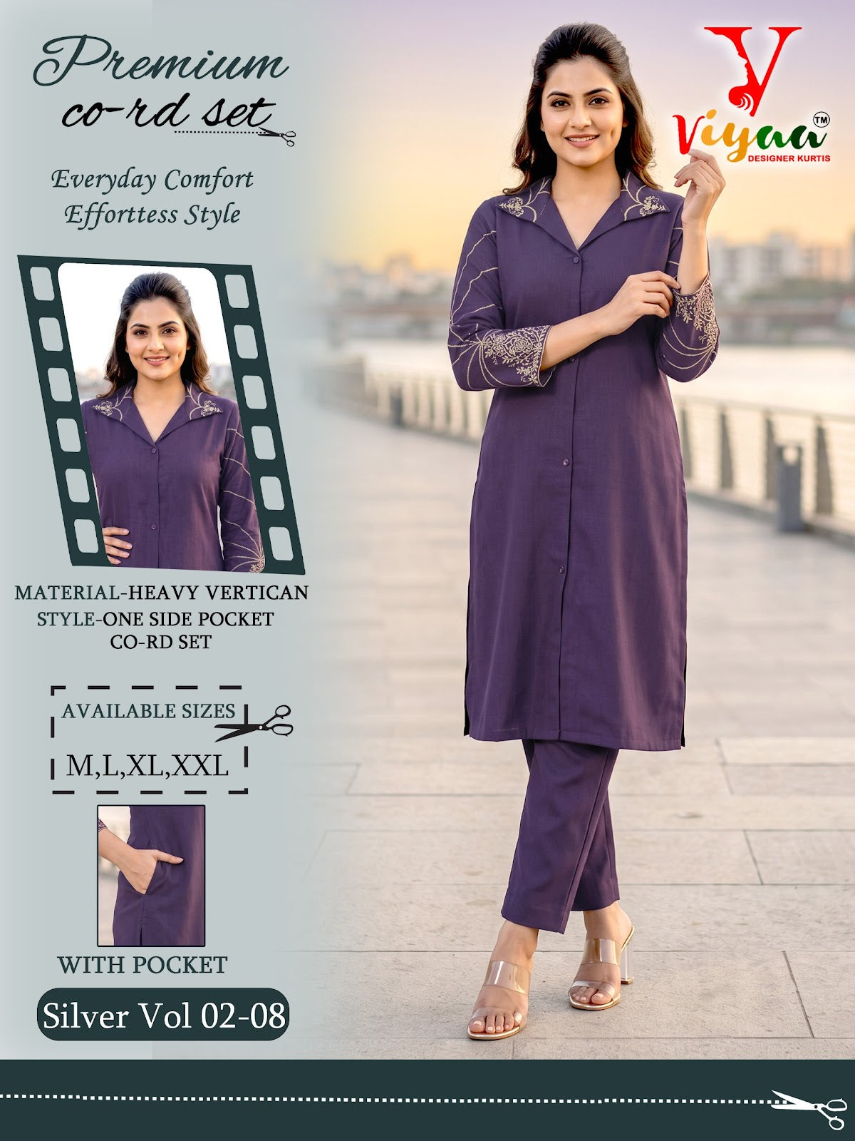 Silver Vol 2 Viyaa Vertican Co Ord Set Exporter Gujarat
