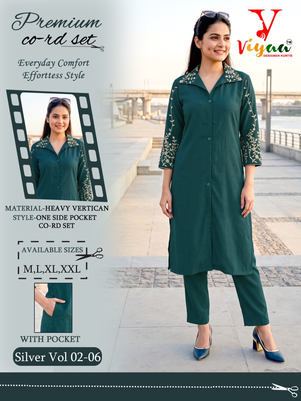 Silver Vol 2 Viyaa Vertican Co Ord Set Exporter Gujarat