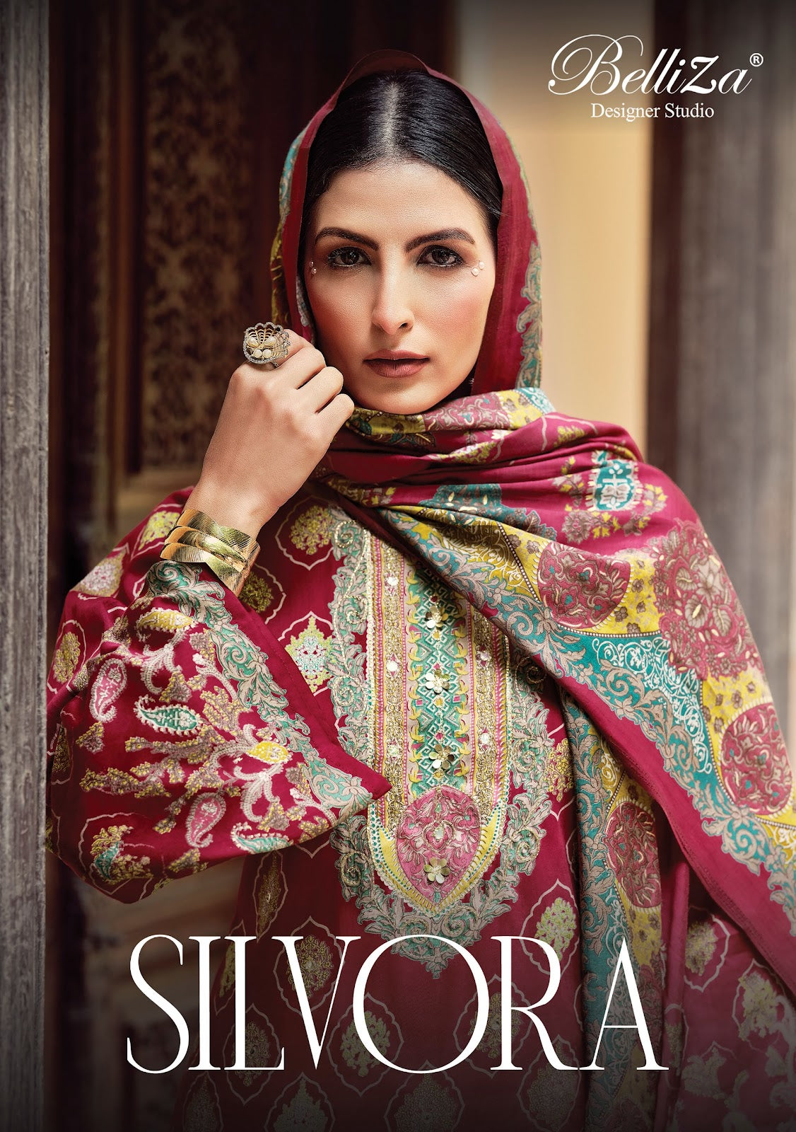 Silvora Belliza Designer Studio Jam Cotton Karachi Salwar Suits Manufacturer India