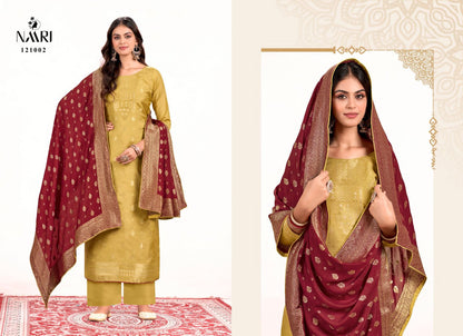 Simar Naari Muslin Jacquard Pant Style Suits Manufacturer Ahmedabad