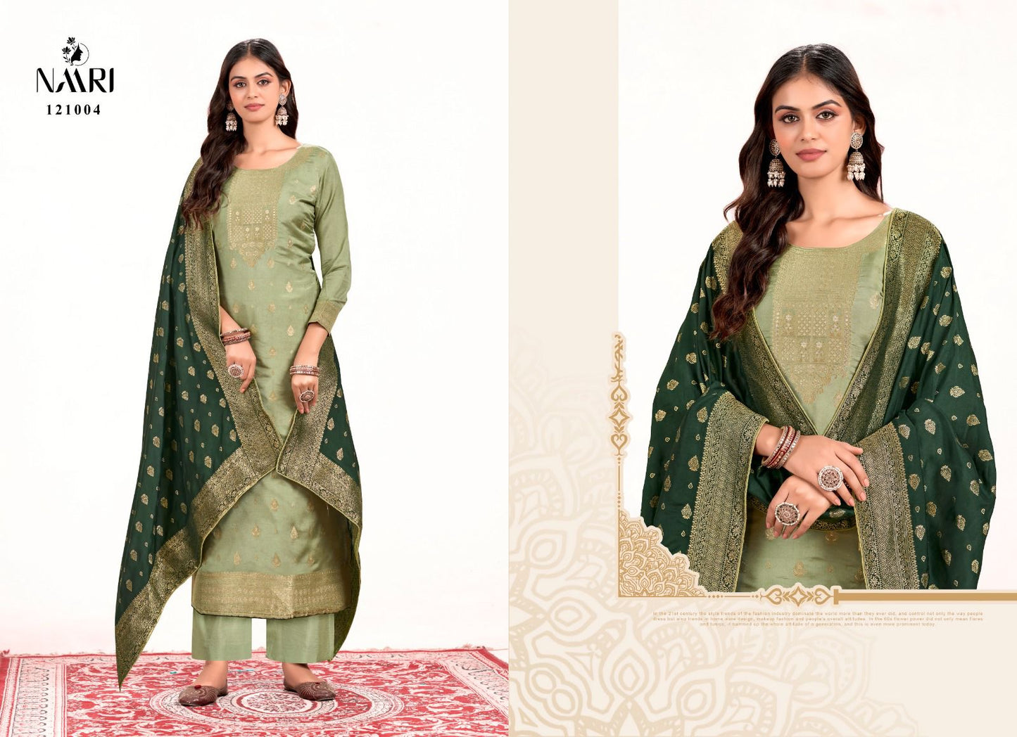 Simar Naari Muslin Jacquard Pant Style Suits Manufacturer Ahmedabad