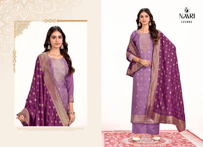 Simar Naari Muslin Jacquard Pant Style Suits Manufacturer Ahmedabad