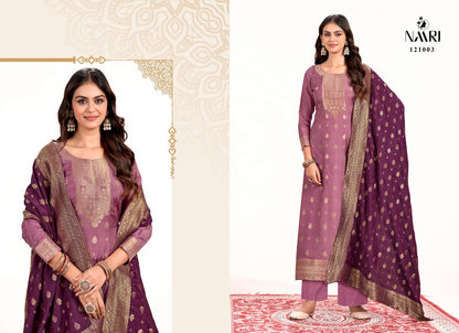 Simar Naari Muslin Jacquard Pant Style Suits Manufacturer Ahmedabad