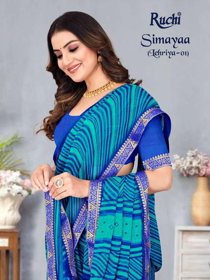 Simayaa Lehriya 1 Ruchi Chiffon Sarees Wholesale Rate
