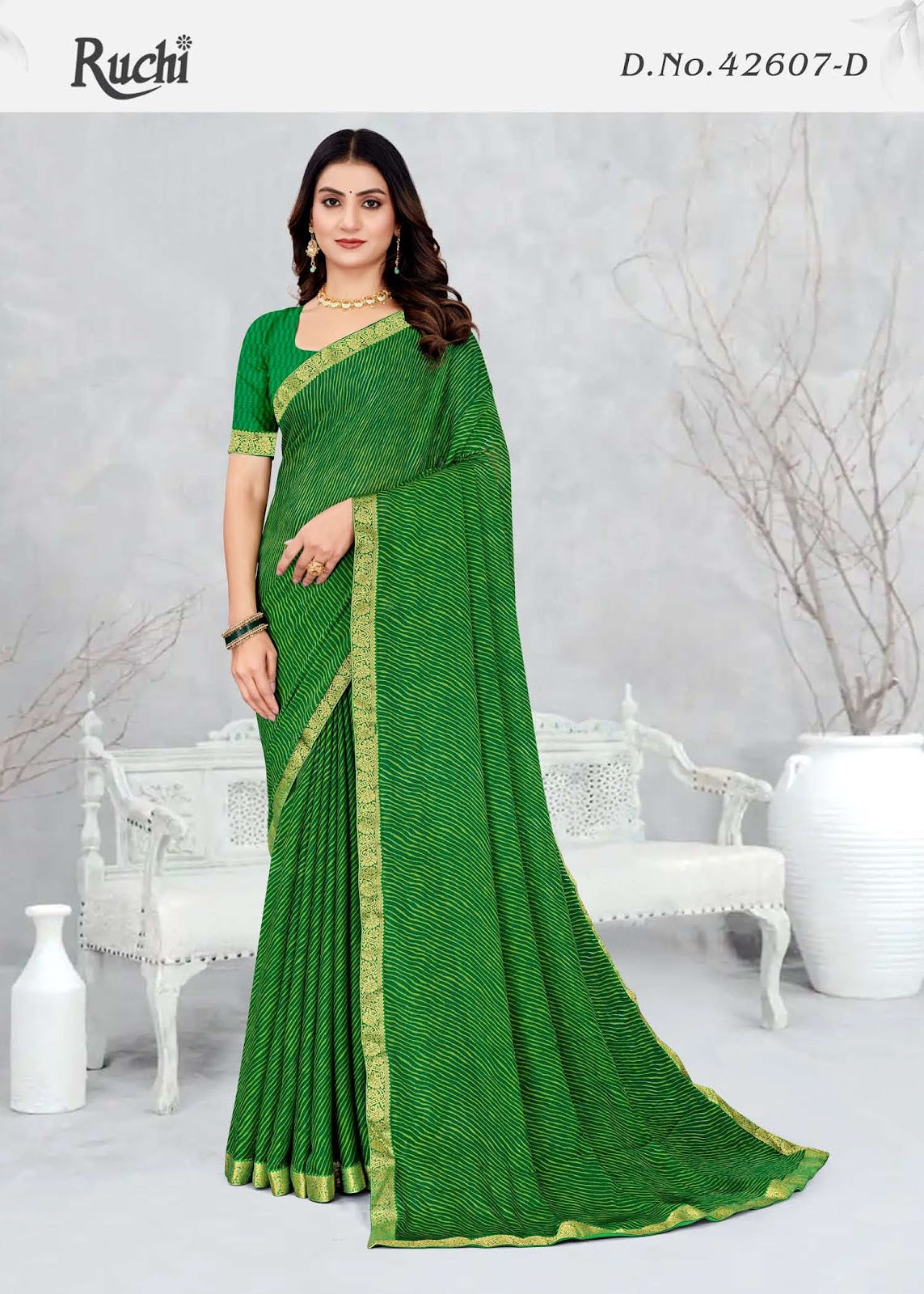 Simayaa Lehriya 7 Ruchi Chiffon Sarees Wholesaler