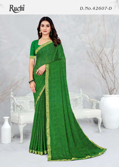Simayaa Lehriya 7 Ruchi Chiffon Sarees Wholesaler