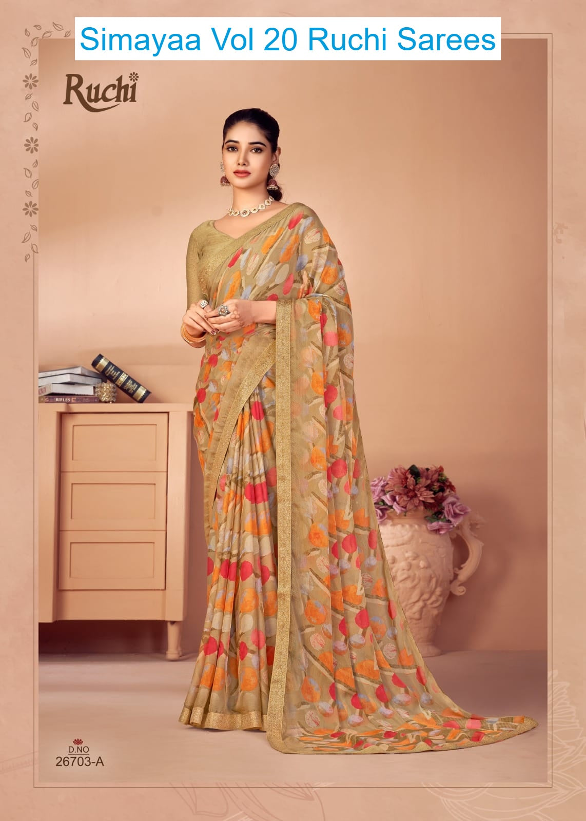 Simayaa Vol 20 Ruchi Chiffon Sarees Supplier