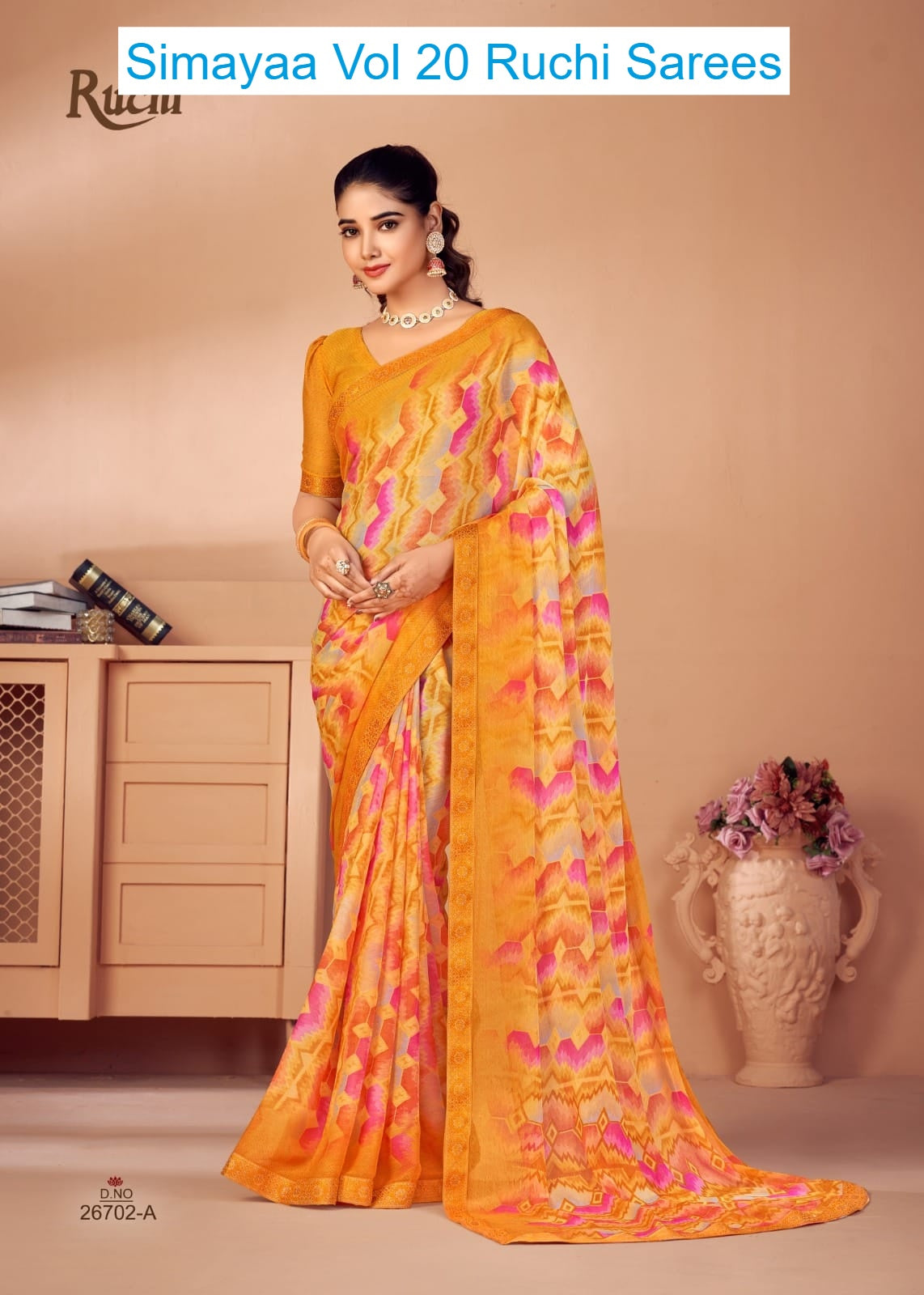 Simayaa Vol 20 Ruchi Chiffon Sarees Supplier