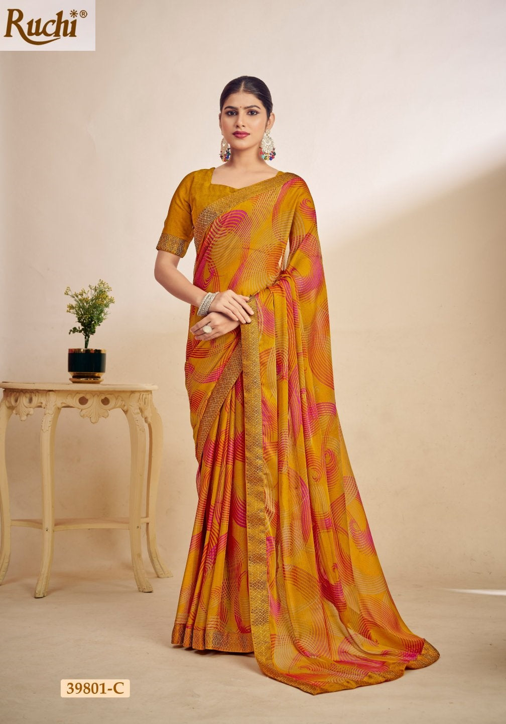 Simayaa Vol 29 Ruchi Chiffon Sarees Manufacturer India